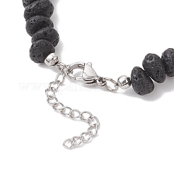 Браслеты из бисера с крестом из синтетической бирюзы и натуральными самородками лавы BJEW-JB12193-02