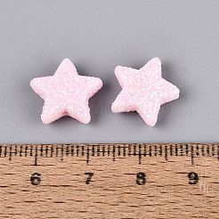 不透明なアクリルビーズ  グリッターパウダー付き  スター  ミスティローズ  13.5x14.5x4mm  穴：1.6mm&nbsp;MACR-T033-05A