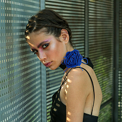 6 шт. 6-х цветный тканевый цветочный воротник-чокер ожерелье NJEW-FH0001-11