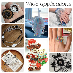 6000шт. 3 набора круглых стеклянных бусин&nbsp;SEED-PH0002-69