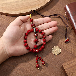 1 шт. круглые бусины из киновари для подвески&nbsp;HJEW-CA0001-77