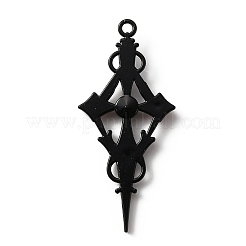 Крест-кулон со стразами и красной эмалью ENAM-WH0001-06EB-03