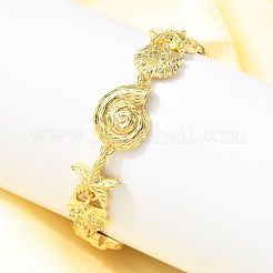 Летние пляжные браслеты-цепочки с микропаве из латуни&nbsp;LS-BJEW-C118-02A-G