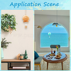 Подвеска в форме ракушки из термоплавкого стекла&nbsp;AJEW-WH20073-014