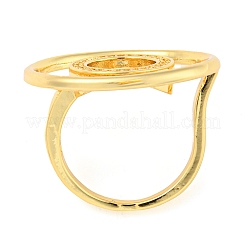 Латунь микро проложить кубический цирконий палец кольцо RJEW-C069-06G