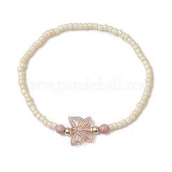 Стеклянные бусины эластичные браслеты для женщин&nbsp;BJEW-JB11266