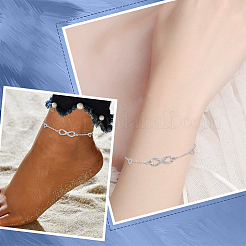 1шт 925 браслета из стерлингового серебра с микропаве из кубических цирконий BJEW-AR0001-10