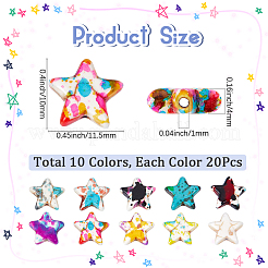 200 шт. 10-цветные синтетические бирюзовые бусины G-SC0003-36