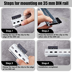 4шт алюминиевый кронштейн для монтажа на DIN-рейку FIND-GA0007-28EB