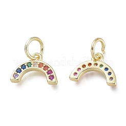 Латунные микропаве прозрачные подвески с фианитом&nbsp;X-KK-P188-O01-G