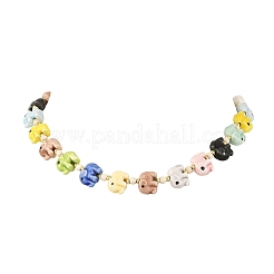 Collares de cuentas de elefante de porcelana hechos a mano&nbsp;NJEW-JN06672