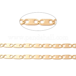 イオンプレーティング（IP）304ステンレスチェーン  溶接されていない  スプールで  ゴールドカラー  11x5x0.5mm  約32.81フィート（10m）/ロール&nbsp;STAS-M295-09G