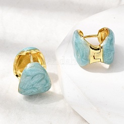 Серьги-кольца из латуни с эмалью&nbsp;EJEW-P333-06G