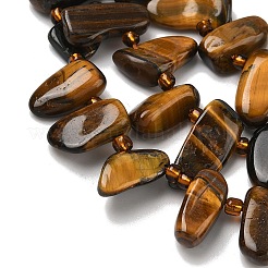 Природных тигровый глаз бисер нитей&nbsp;G-Z130-A01-02