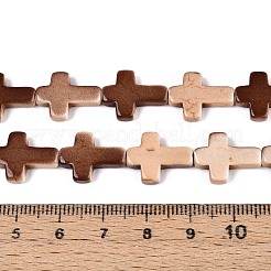 С напылением окрашенные синтетические бирюзовые бусинки G-N352-19A