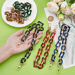 5 шт. 5-х цветные акриловые и ccb пластиковые цепочки для ручек сумок&nbsp;AJEW-PH0002-65