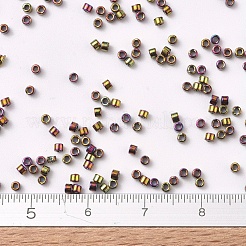 MIYUKIデリカビーズ  シリンダー  日本製シードビーズ  11/0  （db0023)メタリックゴールドアイリス  1.3x1.6mm  穴：0.8mm  約2000PCS /ボトル  10 G /ボトル&nbsp;SEED-JP0008-DB0023
