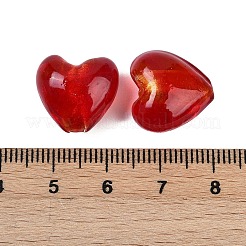 Ручная серебряная фольга стеклянные бусины Lampwork&nbsp;LAMP-Q005-06D