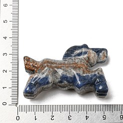 Резные фигурки целебных лошадей из натурального содалита DJEW-D012-05C
