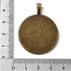 Плоские круглые сеттинги сплава кулон кабошон X-PALLOY-N0088-26AB-NF