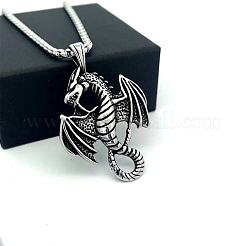 Винтажные панк-кулоны в виде дракона из нержавеющей стали 304 для мужчин и женщин.&nbsp;LN2860