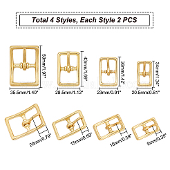 8 шт. 4-х стильная регулируемая пряжка из сплава FIND-WR0003-34