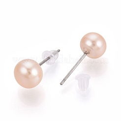 Aretes de perlas naturales&nbsp;PEAR-N020-11A-01