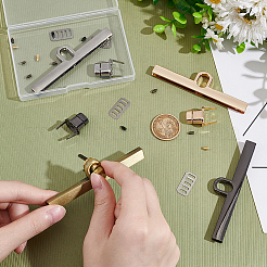 4 набор 4-х цветных застежек-закруток для сумочек из цинкового сплава своими руками FIND-UN0003-43