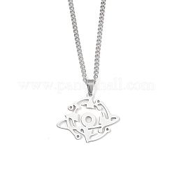 Не тускнеющие подвески из нержавеющей стали 201 для мужчин NJEW-Q336-02J-P