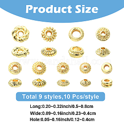 90 шт. 9 стиля стойки с покрытием из сплава&nbsp;FIND-YW0011-66