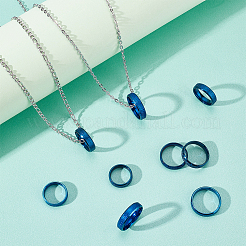 16 шт. набор из 8 текстурированных колец из нержавеющей стали 201 размера для женщин&nbsp;RJEW-UN0002-77BL