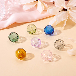 7pcs 7 Farben transparente Glasperlen&nbsp;GLAA-TA0002-90B
