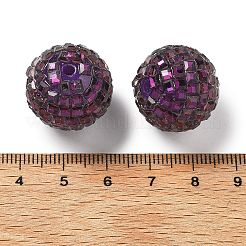 Perles en acrylique avec strass&nbsp;OACR-D307-01G-20mm