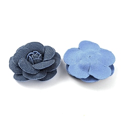 Цветы из джинсовой ткани&nbsp;DIY-WH0409-37B