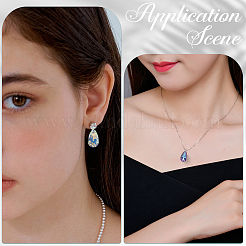 100шт 10 цвета стеклянные подвески&nbsp;GLAA-SP0001-61