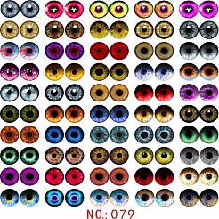 Cabochon in vetro trasparente stampato&nbsp;GL-CBAA22A-12
