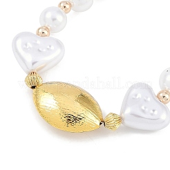 Браслеты из латуни с бисером BJEW-P341-07C-G