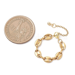 Регулируемые цепные кольца для пальцев из нержавеющей стали 304&nbsp;RJEW-JR00960-01