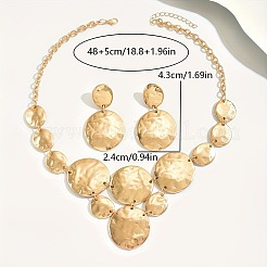 Комплекты из ожерелий с подвесками из сплава и серег-гвоздиков для женщин FS-WG70423-01