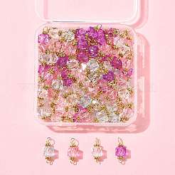 100 шт. прозрачные акриловые граненые кубические соединительные подвески PALLOY-FS00042-01