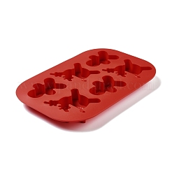 DIY рождественские олени и пряничные человечки пищевые силиконовые Молды DIY-G052-A03