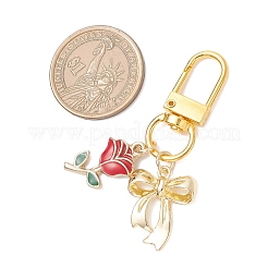 5 шт. подвеска-бантик ко Дню святого Валентина из сплава с эмалью&nbsp;HJEW-JM04470