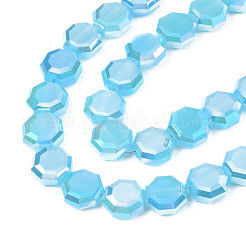 Chapelets de perles en verre électroplaqué&nbsp;EGLA-N002-27-E03