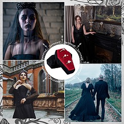 Бархатный органайзер для колец в форме гроба с 6 отделением CON-WH20008-01B