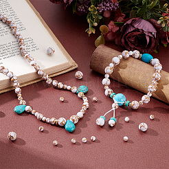 3 стиль матовые синтетические золотые бирюзовые бусины&nbsp;G-PH0003-13