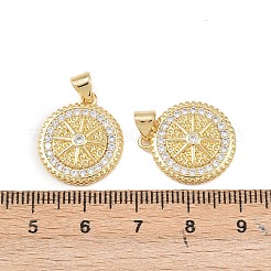 Латунные микропаве прозрачные подвески с фианитом&nbsp;KK-G544-36G