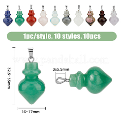 10шт 10 стиля подвески с драгоценными камнями G-DC0001-34