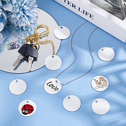 30 шт. пустые двухсторонние алюминиевые подвески с термопереносом&nbsp;DIY-BC0012-89B