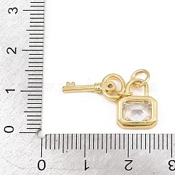 Breloques en laiton zircon cubique transparent&nbsp;KK-E798-14G