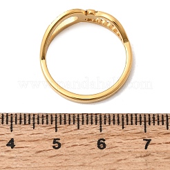 Bagues en acier inoxydable 304 micro pavé de zircones cubiques pour femmes&nbsp;RJEW-A104-01G